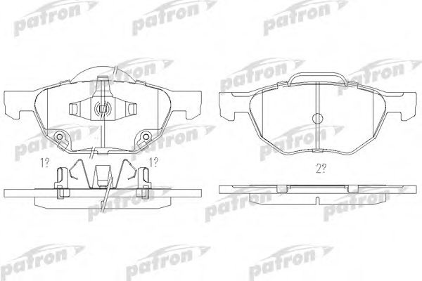 Комплект тормозных колодок, дисковый тормоз PATRON PBP1704