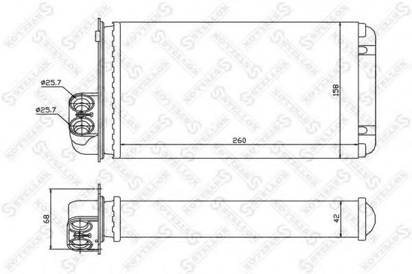 Теплообменник, отопление салона STELLOX 10-35000-SX