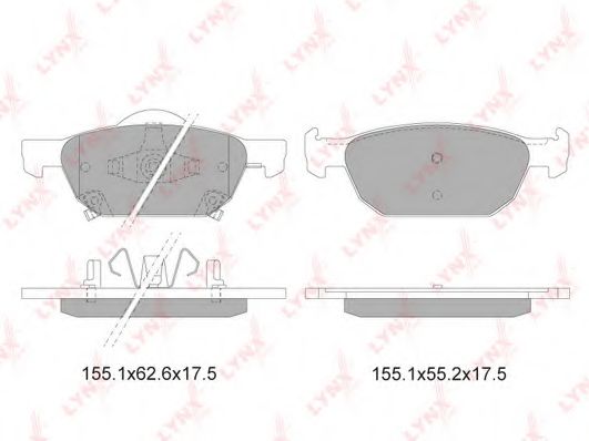 Комплект тормозных колодок, дисковый тормоз LYNXauto BD-3423