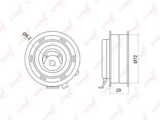 Натяжной ролик, ремень ГРМ LYNXauto PB-1006