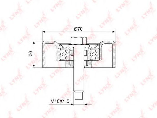 Паразитный / ведущий ролик, поликлиновой ремень LYNXauto PB-7178