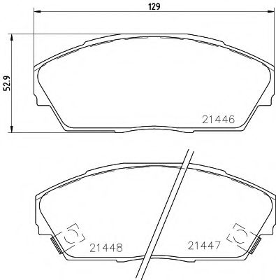 Комплект тормозных колодок, дисковый тормоз HELLA PAGID 8DB 355 006-301