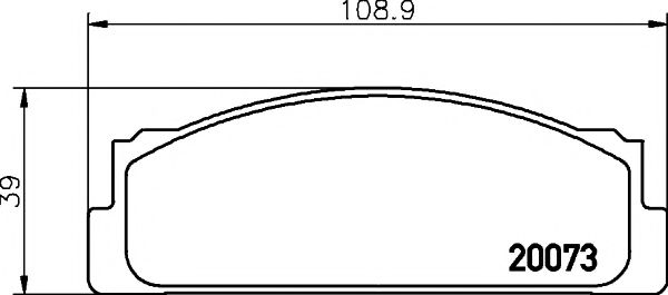 Комплект тормозных колодок, дисковый тормоз HELLA PAGID 8DB 355 007-111