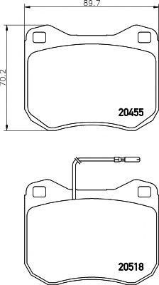 Комплект тормозных колодок, дисковый тормоз HELLA PAGID 8DB 355 017-421