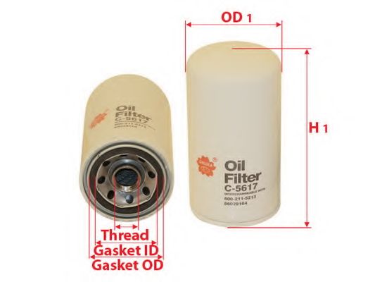 Масляный фильтр SAKURA  Automotive C-5617