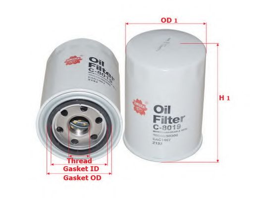 Масляный фильтр SAKURA  Automotive C-8019