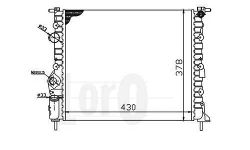 Радиатор, охлаждение двигателя LORO 042-017-0014