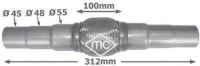Гофрированная труба, выхлопная система Metalcaucho 02045