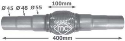 Гофрированная труба, выхлопная система Metalcaucho 02046