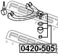 Несущий / направляющий шарнир FEBEST 0420505