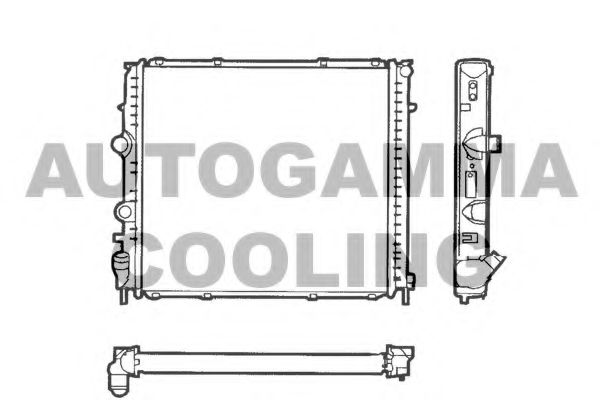 Радиатор, охлаждение двигателя AUTOGAMMA 101246