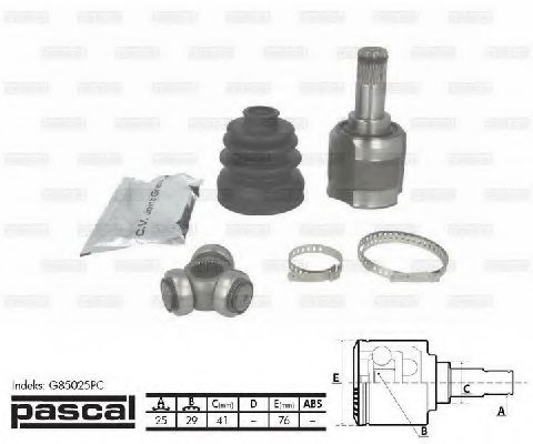 Шарнирный комплект, приводной вал PASCAL G85025PC