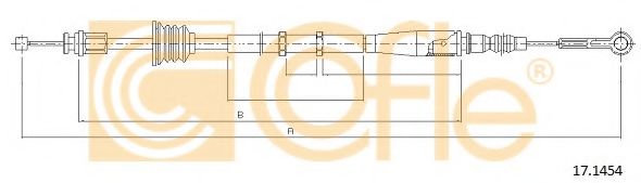 Трос, стояночная тормозная система COFLE 17.1454
