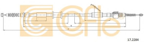 Трос, стояночная тормозная система COFLE 17.2284