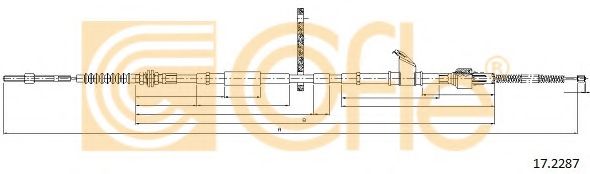Трос, стояночная тормозная система COFLE 17.2287