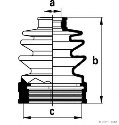 Комплект пылника, приводной вал HERTH+BUSS JAKOPARTS J2886000