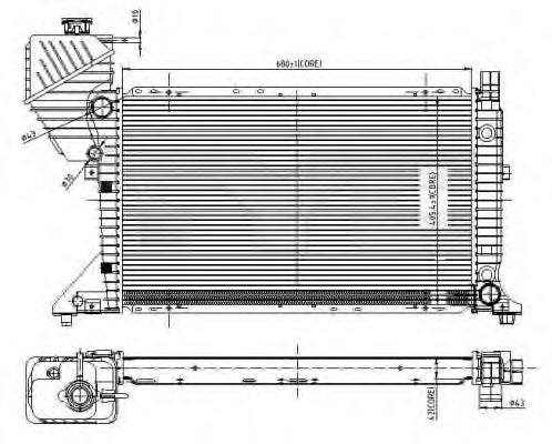 Радиатор, охлаждение двигателя TYC 721-0010