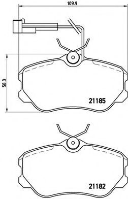 Комплект тормозных колодок, дисковый тормоз BREMBO P 23 045