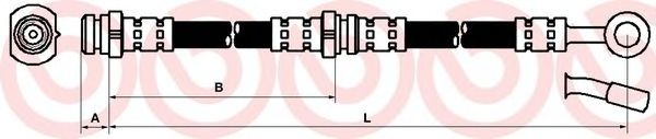 Тормозной шланг BREMBO T 56 116