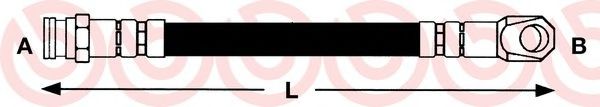 Тормозной шланг BREMBO T 85 080