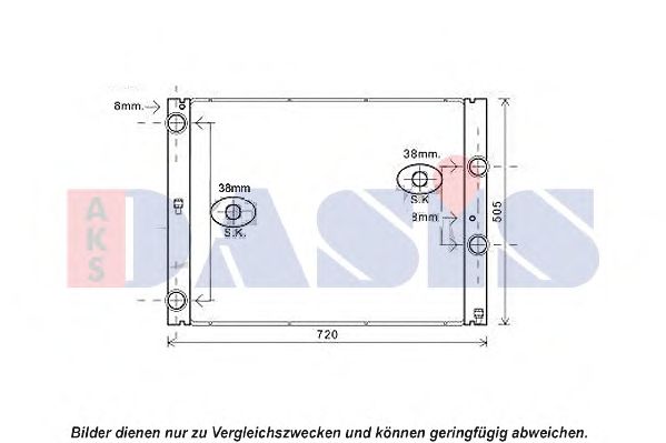 Радиатор, охлаждение двигателя AKS DASIS 050057N