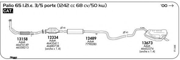 Система выпуска ОГ AKS DASIS SGFI306