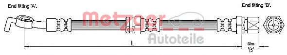 Тормозной шланг METZGER 4110192