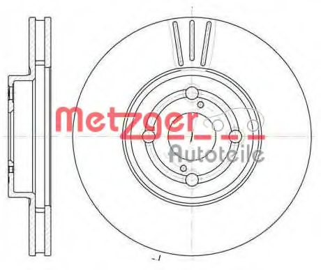 Тормозной диск METZGER 6110548