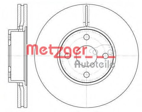 Тормозной диск METZGER 6110662