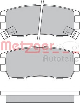 Комплект тормозных колодок, дисковый тормоз METZGER 21841