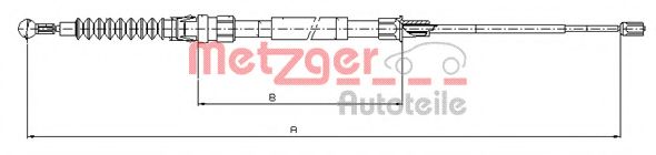Трос, стояночная тормозная система METZGER 10.7518