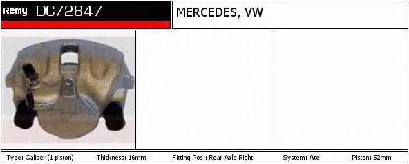 Тормозной суппорт DELCO REMY DC72847