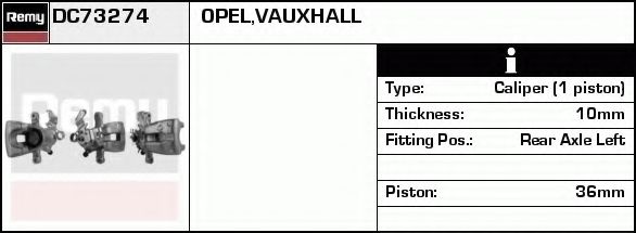 Тормозной суппорт DELCO REMY DC73274
