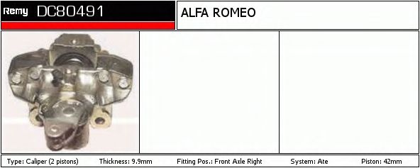 Тормозной суппорт DELCO REMY DC80491