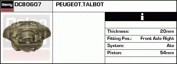 Тормозной суппорт DELCO REMY DC80607