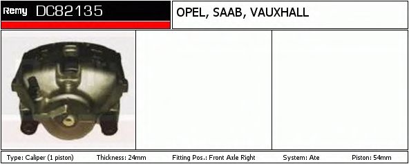 Тормозной суппорт DELCO REMY DC82135