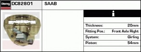 Тормозной суппорт DELCO REMY DC82801
