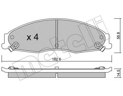Комплект тормозных колодок, дисковый тормоз METELLI 22-0698-0