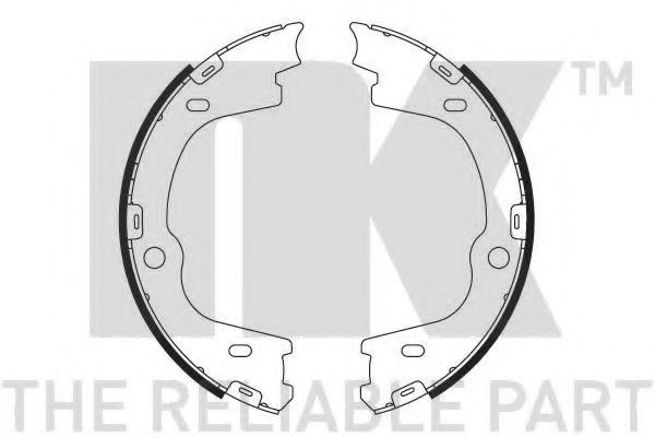 Комплект тормозных колодок, стояночная тормозная система NK 2734814