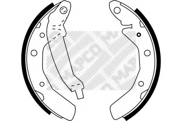 Комплект тормозных колодок MAPCO 8848