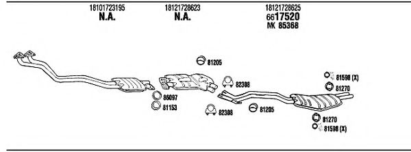 Система выпуска ОГ FONOS BW52512A