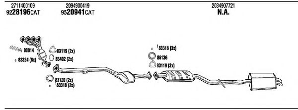 Система выпуска ОГ FONOS MBH16717B