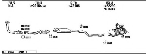 Система выпуска ОГ FONOS PE10611