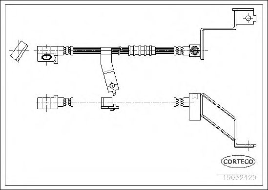 Тормозной шланг CORTECO 19032429