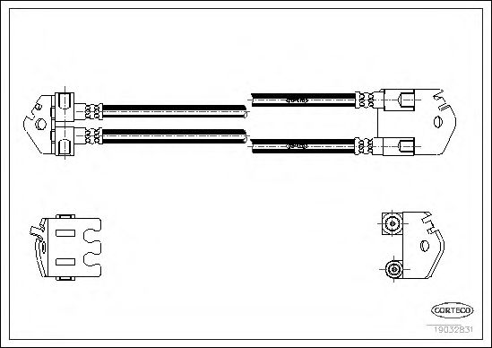 Тормозной шланг CORTECO 19032831
