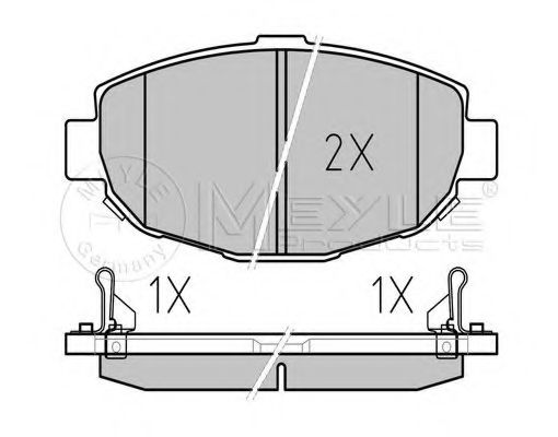 Комплект тормозных колодок, дисковый тормоз MEYLE 025 217 9117/W