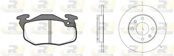 Комплект тормозов, дисковый тормозной механизм ROADHOUSE 8192.06