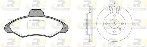 Комплект тормозов, дисковый тормозной механизм ROADHOUSE 8331.00