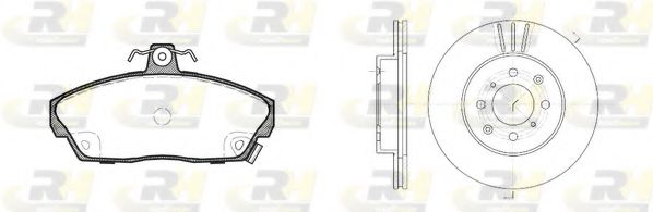 Комплект тормозов, дисковый тормозной механизм ROADHOUSE 8337.01