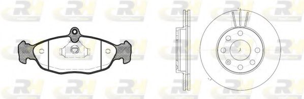 Комплект тормозов, дисковый тормозной механизм ROADHOUSE 8393.02